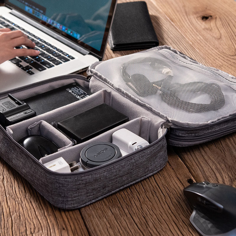 Waterproof Double-Layer Electronics Travel Organizer
