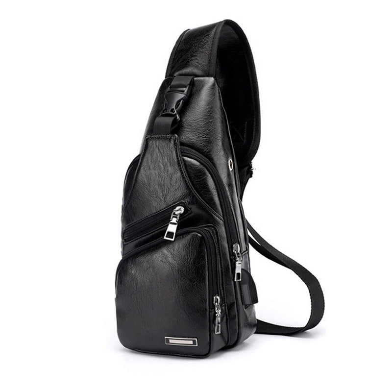 Men's Crossbody Bag with USB Port