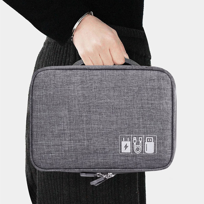 Waterproof Double-Layer Electronics Travel Organizer