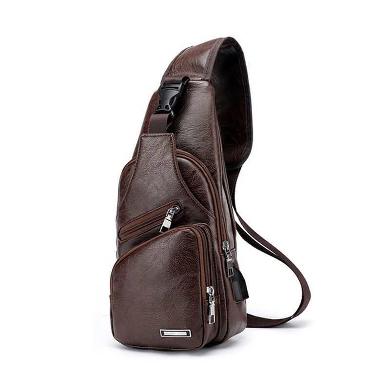 Men's Crossbody Bag with USB Port