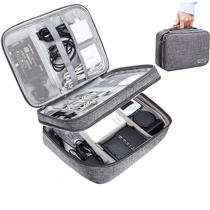 Waterproof Double-Layer Electronics Travel Organizer